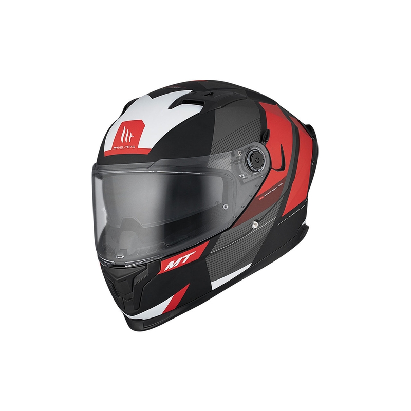 Kask motocyklowy integralny MT BRAKER SV Chento B5 matowy czarno-szaro-czerwony