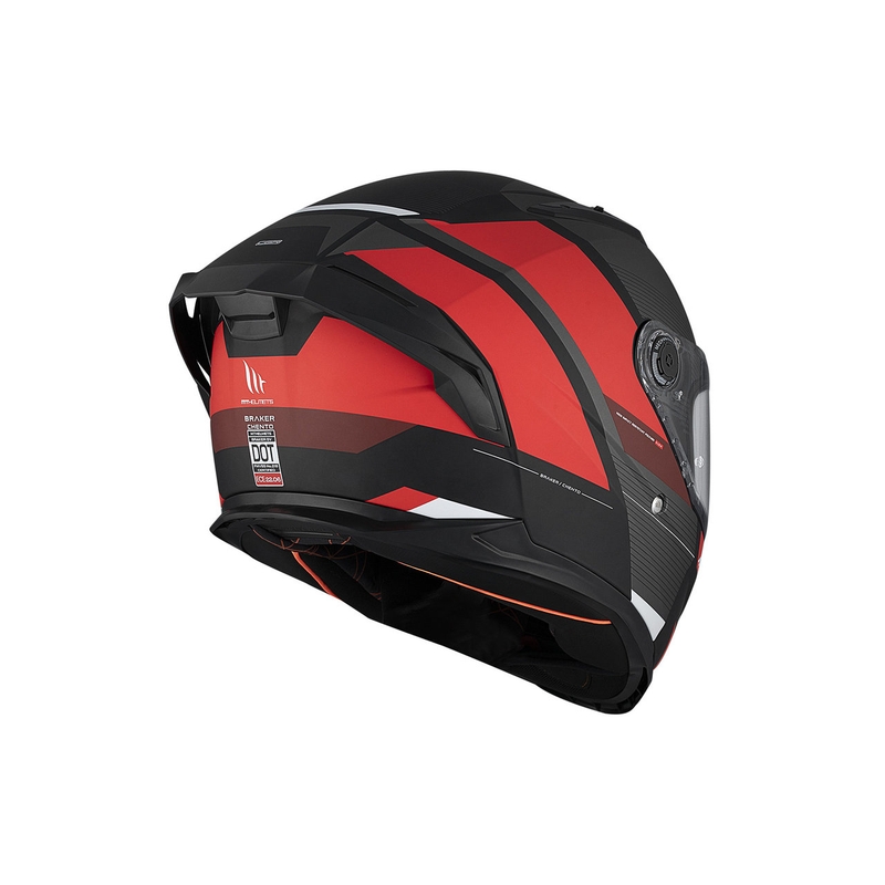 Kask motocyklowy integralny MT BRAKER SV Chento B5 matowy czarno-szaro-czerwony