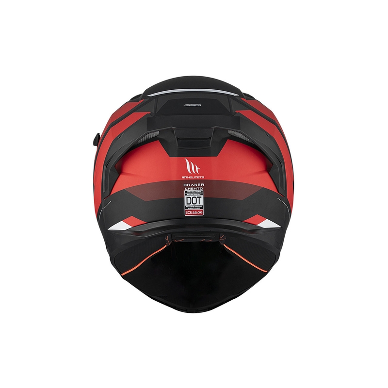 Kask motocyklowy integralny MT BRAKER SV Chento B5 matowy czarno-szaro-czerwony