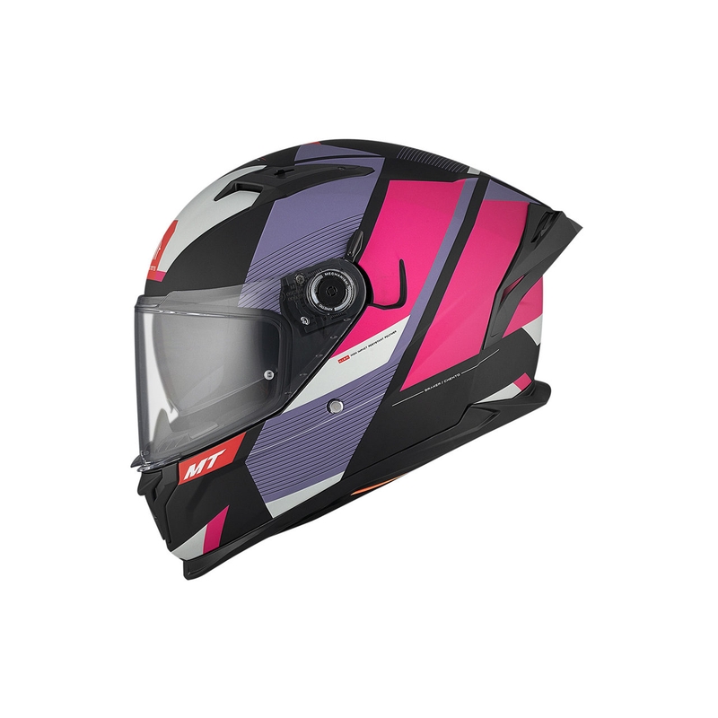 Kask motocyklowy integralny MT BRAKER SV Chento B9 matowy czarno-fioletowo-różowy