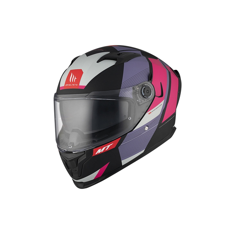 Kask motocyklowy integralny MT BRAKER SV Chento B9 matowy czarno-fioletowo-różowy