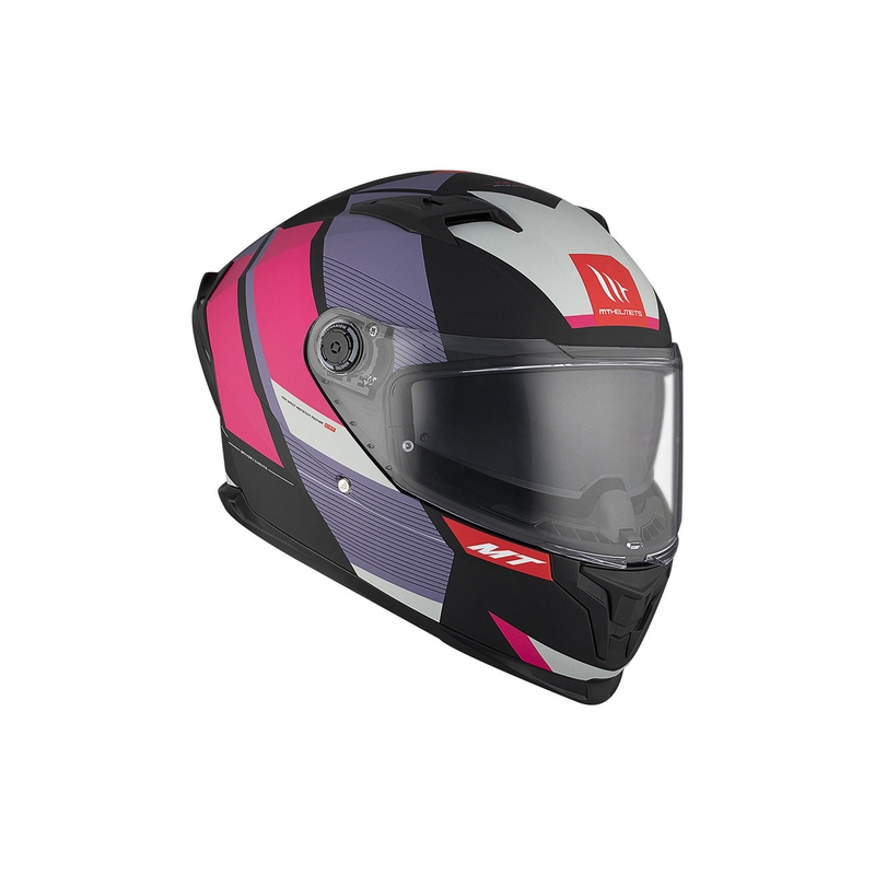 Kask motocyklowy integralny MT BRAKER SV Chento B9 matowy czarno-fioletowo-różowy
