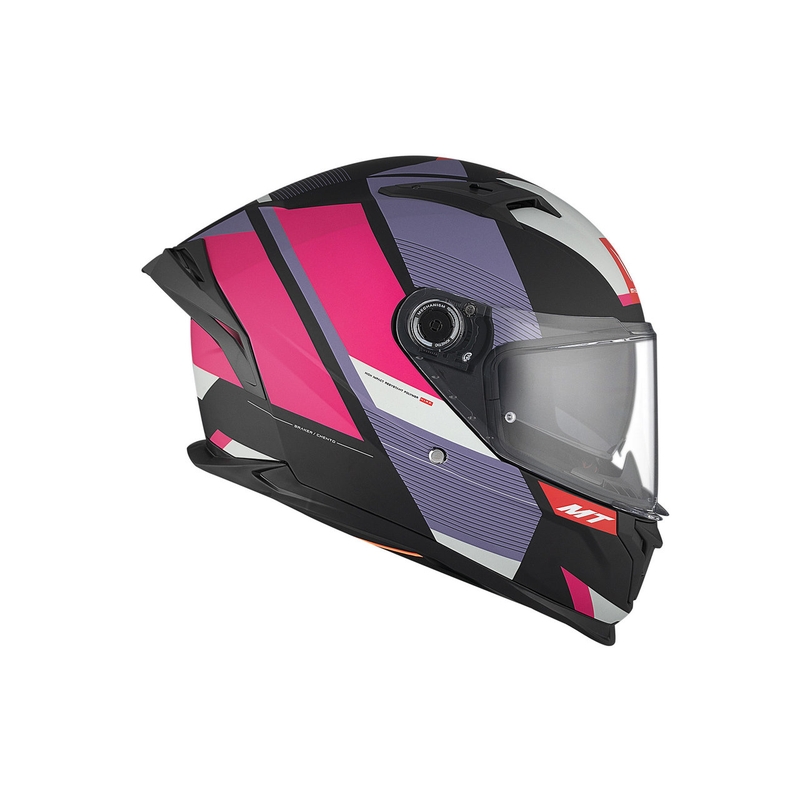 Kask motocyklowy integralny MT BRAKER SV Chento B9 matowy czarno-fioletowo-różowy