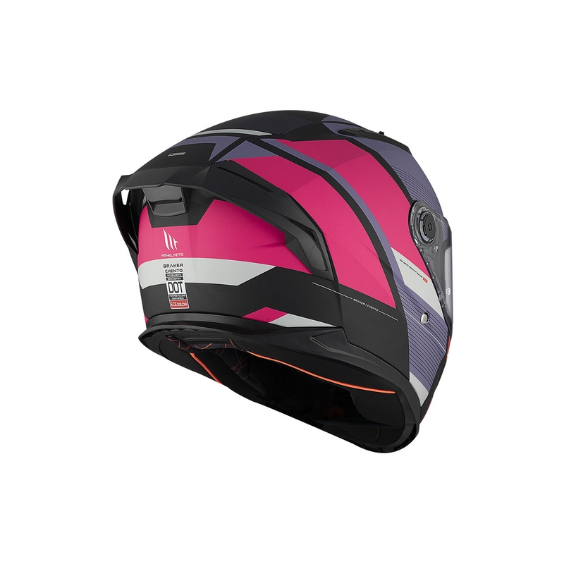 Kask motocyklowy integralny MT BRAKER SV Chento B9 matowy czarno-fioletowo-różowy