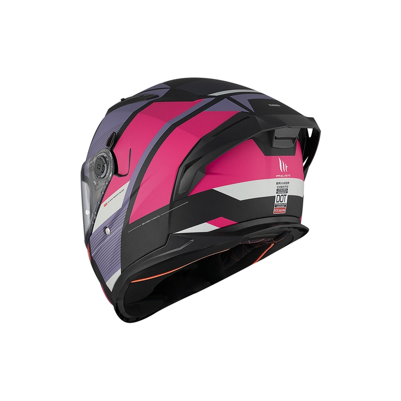 Kask motocyklowy integralny MT BRAKER SV Chento B9 matowy czarno-fioletowo-różowy