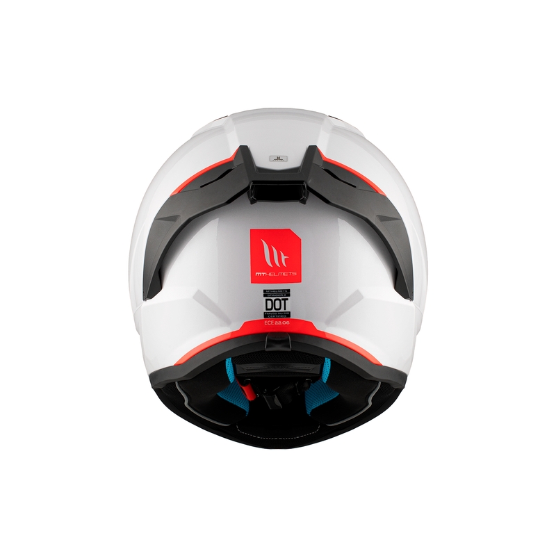 Zintegrowany kask motocyklowy MT Stinger 2 Solidny, błyszczący, biały