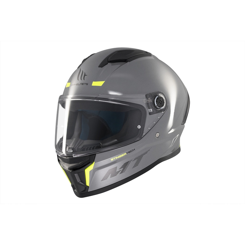 Zintegrowany kask motocyklowy MT Stinger 2 Solidny błyszczący szary