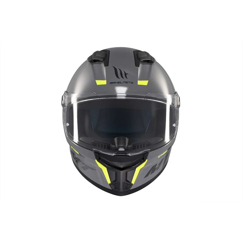Zintegrowany kask motocyklowy MT Stinger 2 Solidny błyszczący szary