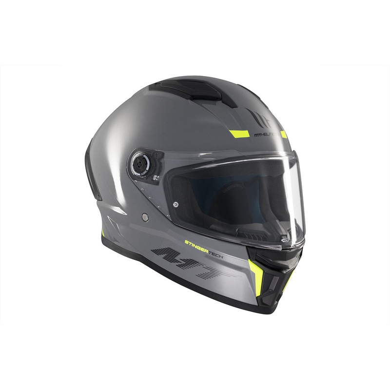 Zintegrowany kask motocyklowy MT Stinger 2 Solidny błyszczący szary