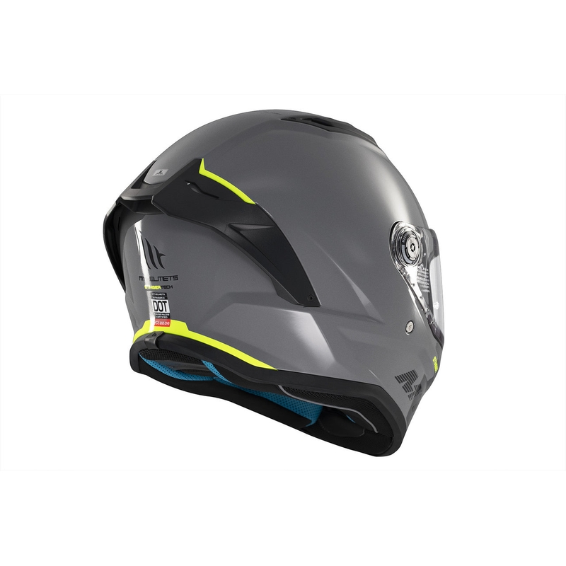 Zintegrowany kask motocyklowy MT Stinger 2 Solidny błyszczący szary