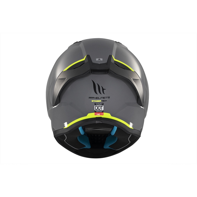 Zintegrowany kask motocyklowy MT Stinger 2 Solidny błyszczący szary