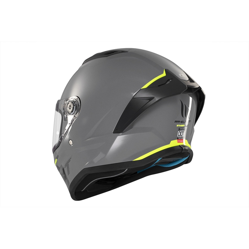Zintegrowany kask motocyklowy MT Stinger 2 Solidny błyszczący szary