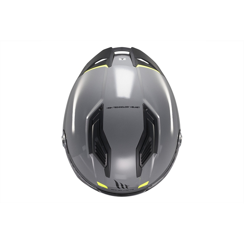 Zintegrowany kask motocyklowy MT Stinger 2 Solidny błyszczący szary