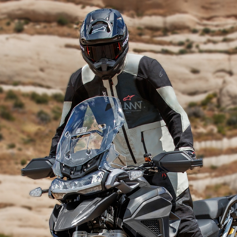 Kurtka motocyklowa Alpinestars Amt 7 Air jasnoszaro-czarna