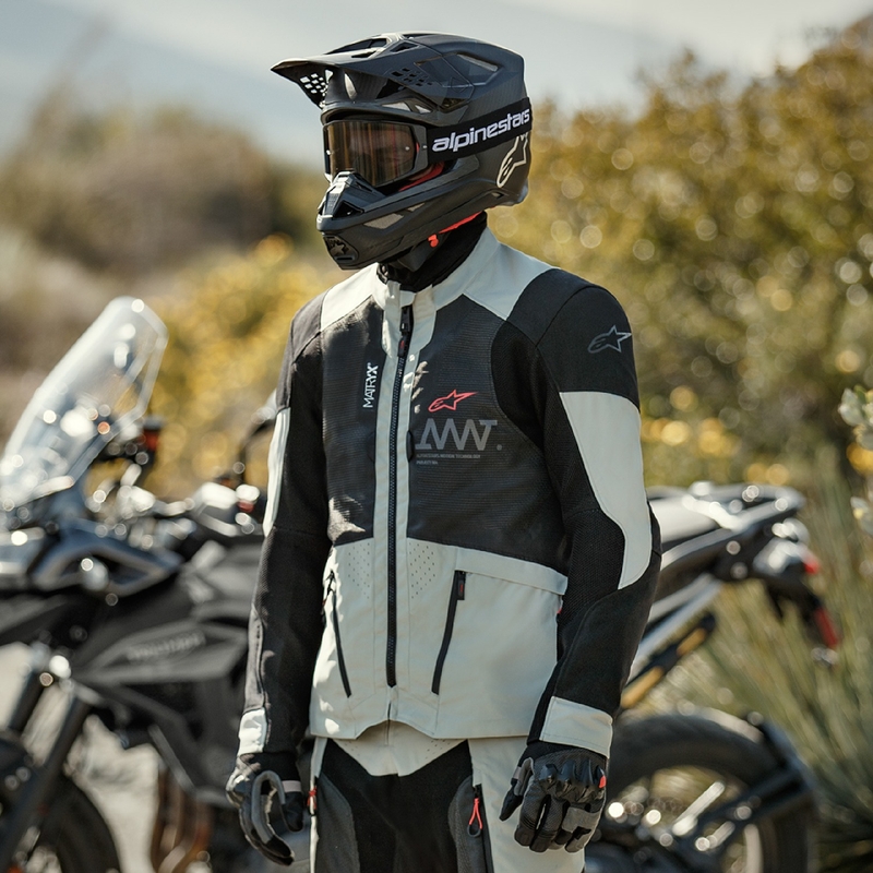 Kurtka motocyklowa Alpinestars Amt 7 Air jasnoszaro-czarna