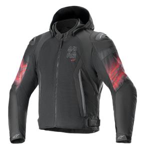 Wodoodporna kurtka motocyklowa Alpinestars Zaca Air Venom w kolorze czarnym/fluoczerwonym