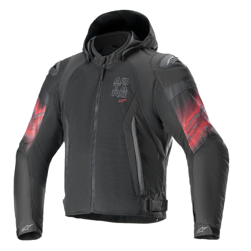 Wodoodporna kurtka motocyklowa Alpinestars Zaca Air Venom w kolorze czarnym/fluoczerwonym
