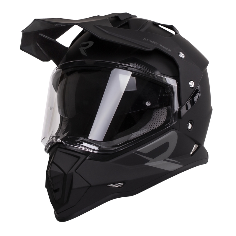 Kask enduro Street Racer Tracker czarny mat - II. jakość