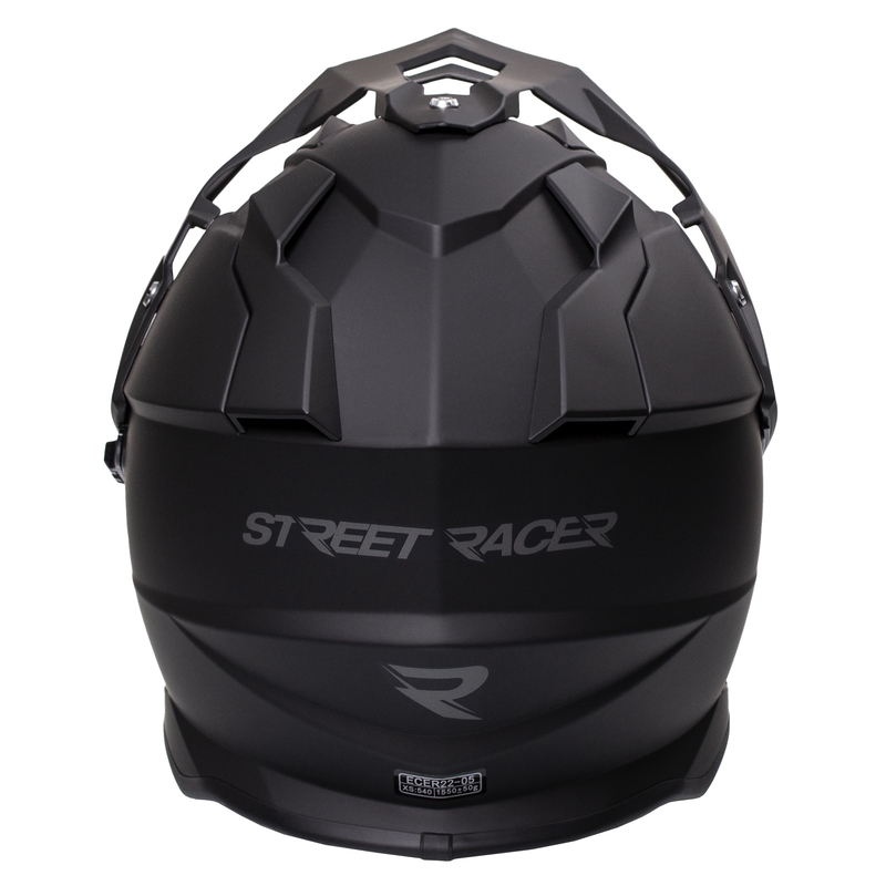 Kask enduro Street Racer Tracker czarny mat - II. jakość