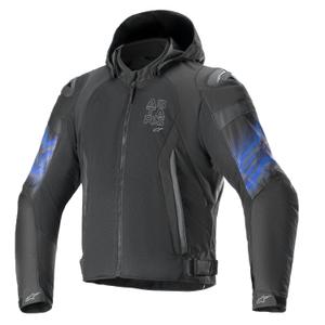 Wodoodporna kurtka motocyklowa Alpinestars Zaca Air Venom w kolorze czarnym/fluoniebieskim