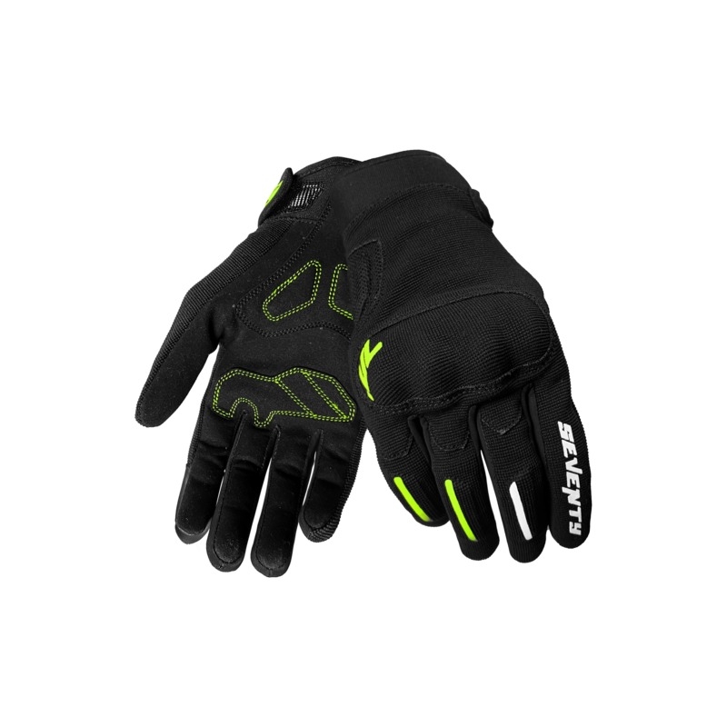 Damskie rękawice motocyklowe Seventy Degrees SD-C42 Asphalt czarno-fluo żółte
