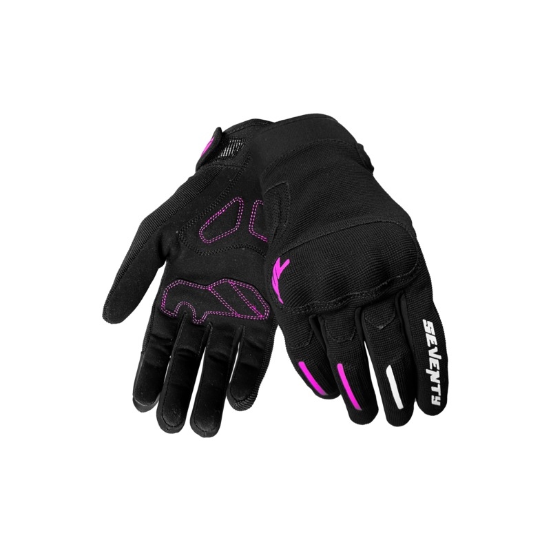 Damskie rękawiczki motocyklowe Seventy Degrees SD-C42 Asphalt czarno-różowe