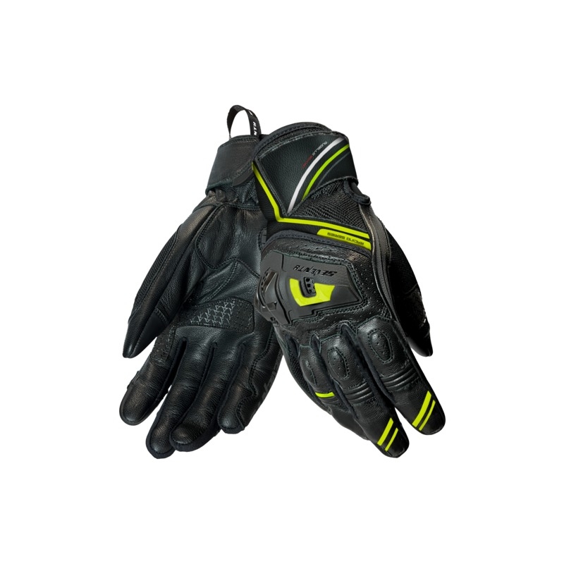 Rękawiczki motocyklowe Seventy Degrees SD-N30 Mugello Czarno-Fluo Żółte