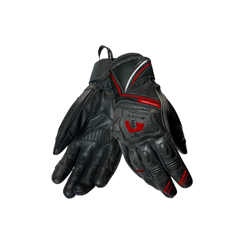 Rękawiczki motocyklowe Seventy Degrees SD-N30 Mugello czarno-czerwone