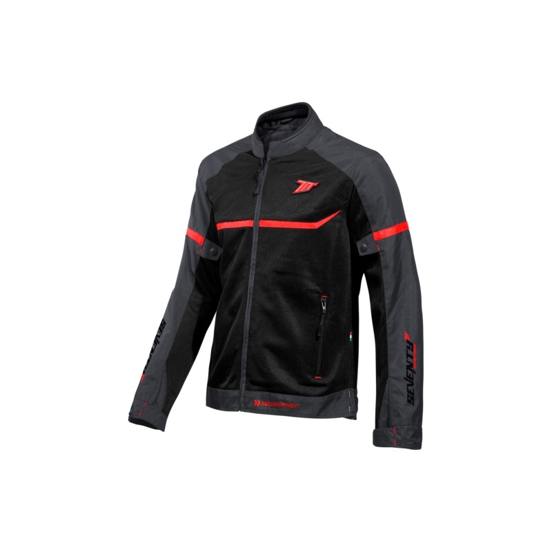 Kurtka motocyklowa SEVENTY DEGREES SD-JR30.1 Mojave czarno-czerwona