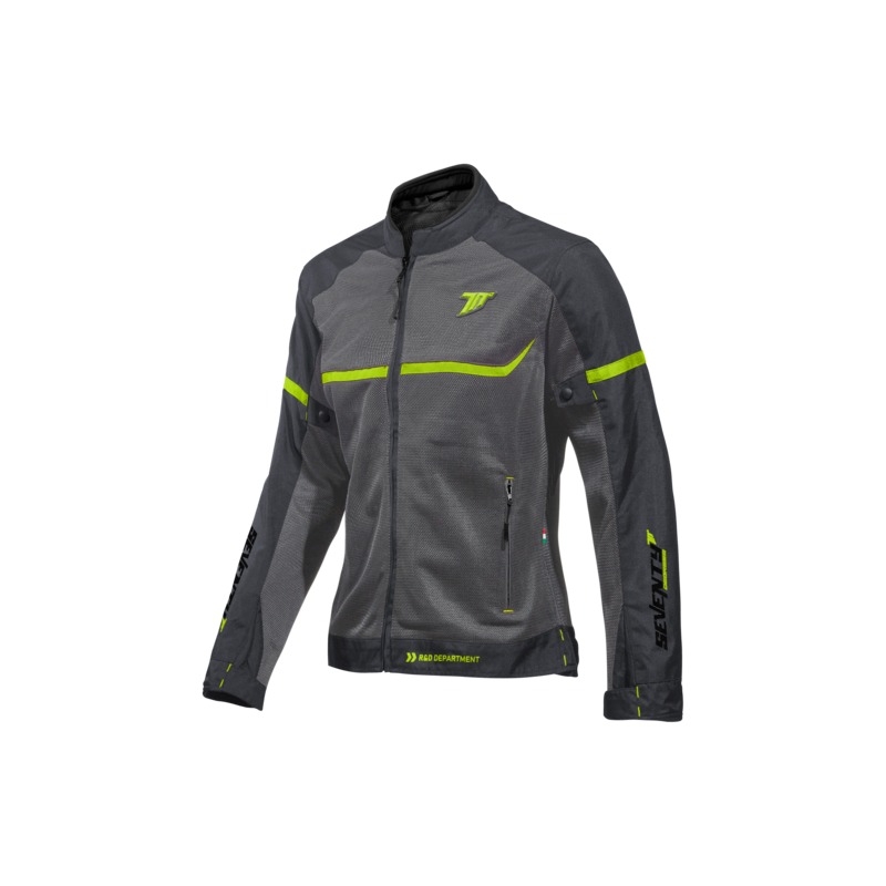 Damska kurtka motocyklowa SEVENTY DEGREES SD-JR30.2 Mojave Szaro-Fluo Żółta