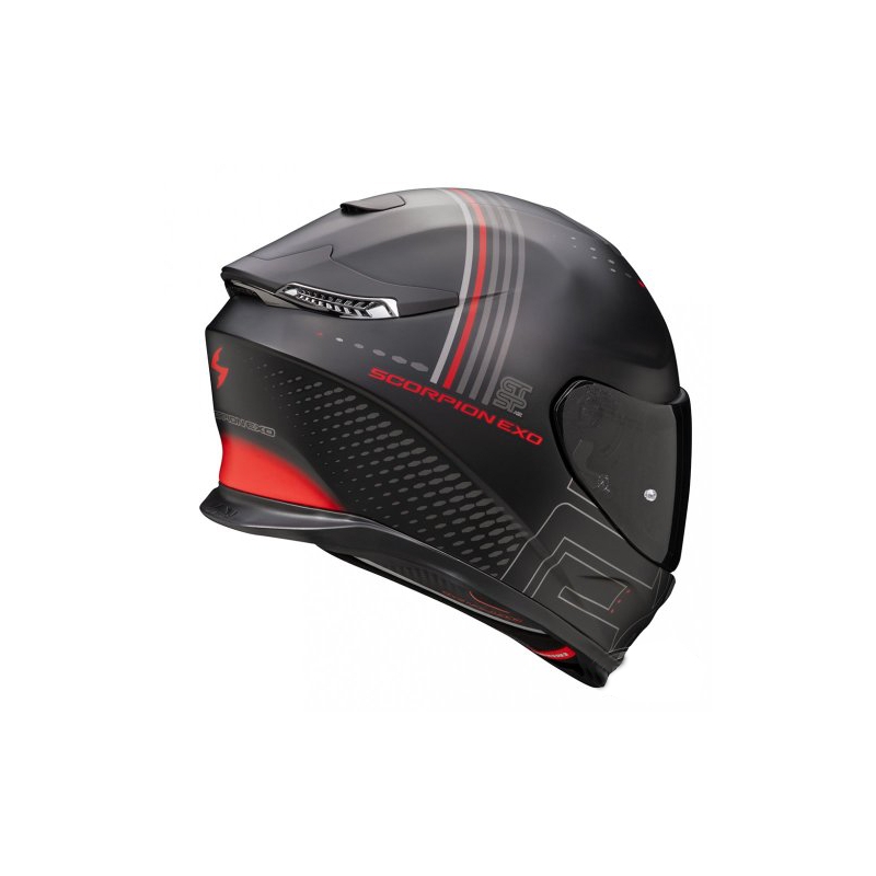 Integralny kask motocyklowy Scorpion EXO-GT SP AIR TECHLANE czarno-szaro-czerwony