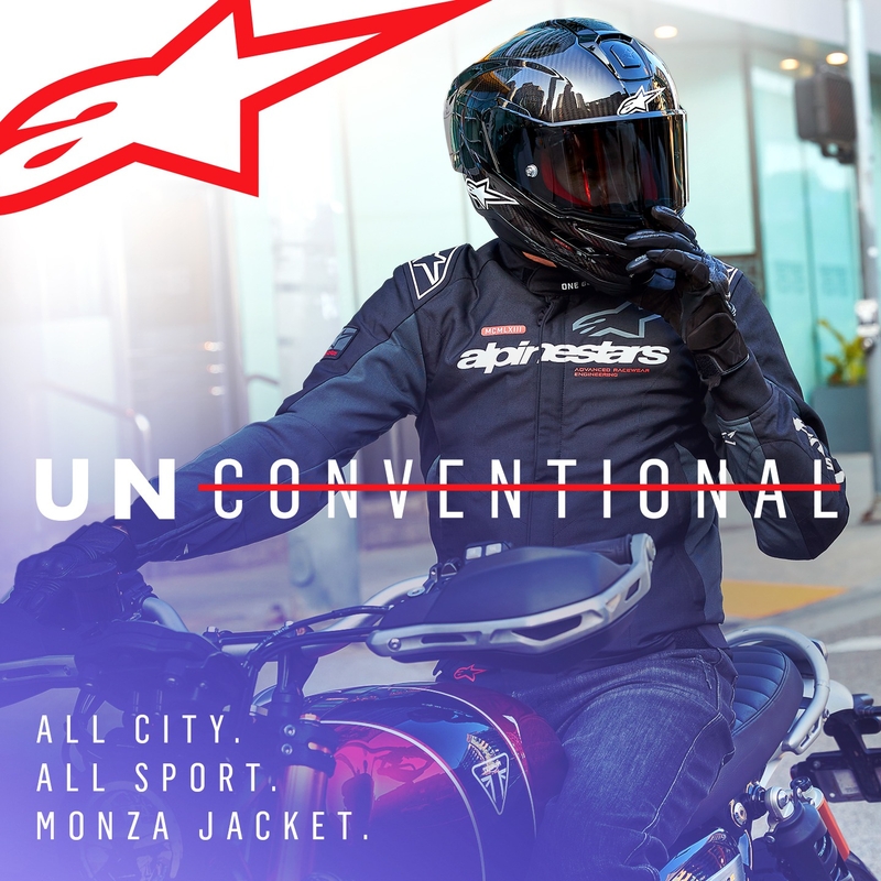 Kurtka motocyklowa Alpinestars Monza Sport w kolorze czarno-szaro-czerwono-białym