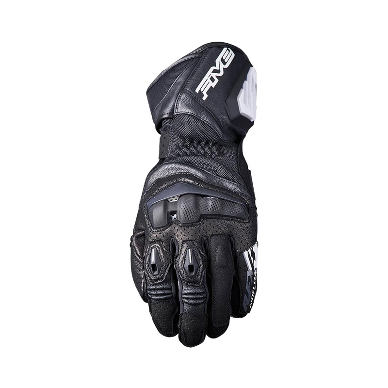 Pięć rękawic motocyklowych RFX4 EVO Airflow w kolorze czarnym
