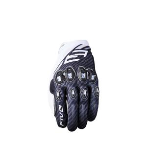 Rękawice motocyklowe Five Stunt Evo2 fibre czarno-białe