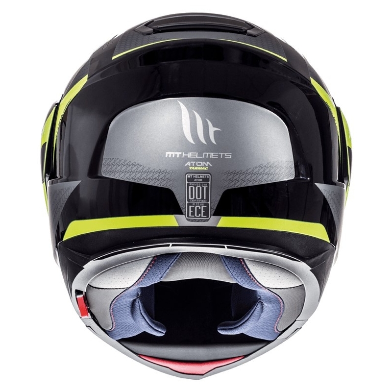 Szczękowy kask motocyklowy MT Atom Tarmac czarny matowy-fluo żółty wyprzedaż