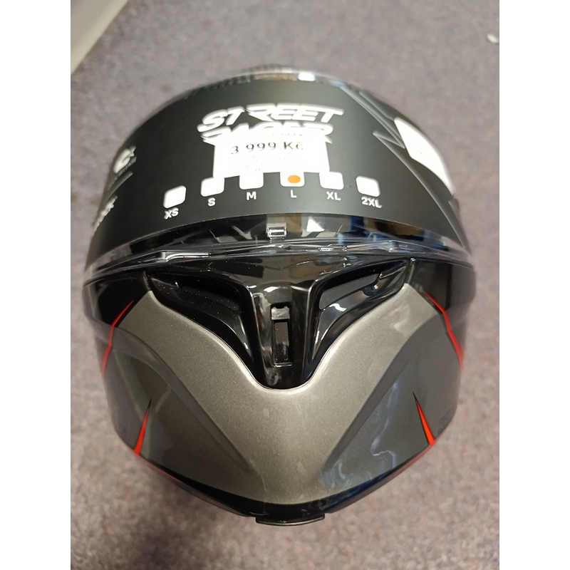 Kask motocyklowy składany Street Racer Ranger czarno-czerwony - II. jakość