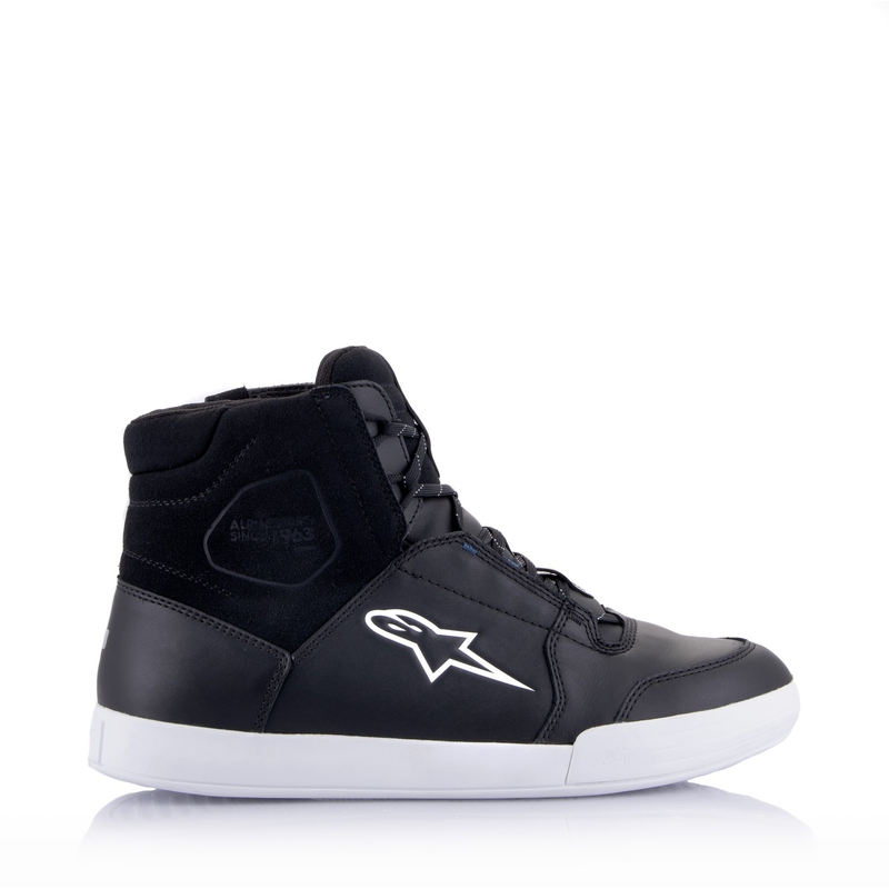 Buty motocyklowe Alpinestars Chrome Drystar czarno-biało-niebieskie