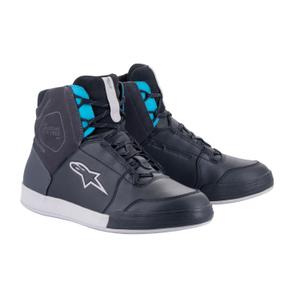 Damskie buty motocyklowe Alpinestars Stella Chrome Drystar czarno-szaro-niebieskie