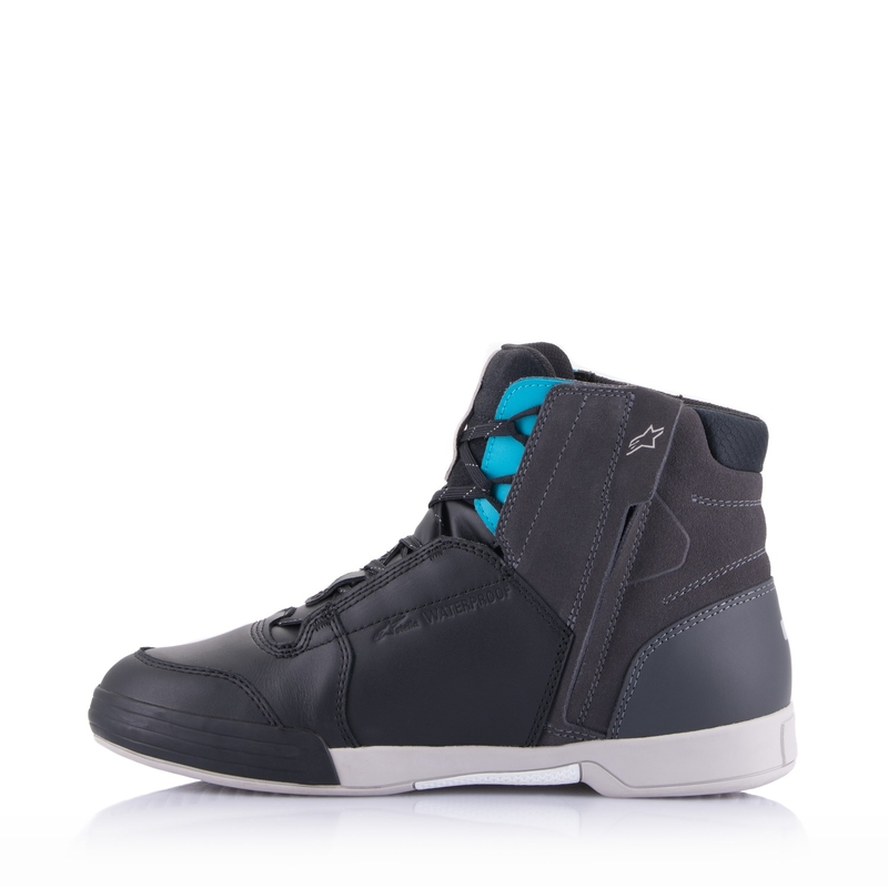 Damskie buty motocyklowe Alpinestars Stella Chrome Drystar czarno-szaro-niebieskie