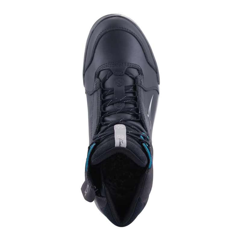 Damskie buty motocyklowe Alpinestars Stella Chrome Drystar czarno-szaro-niebieskie