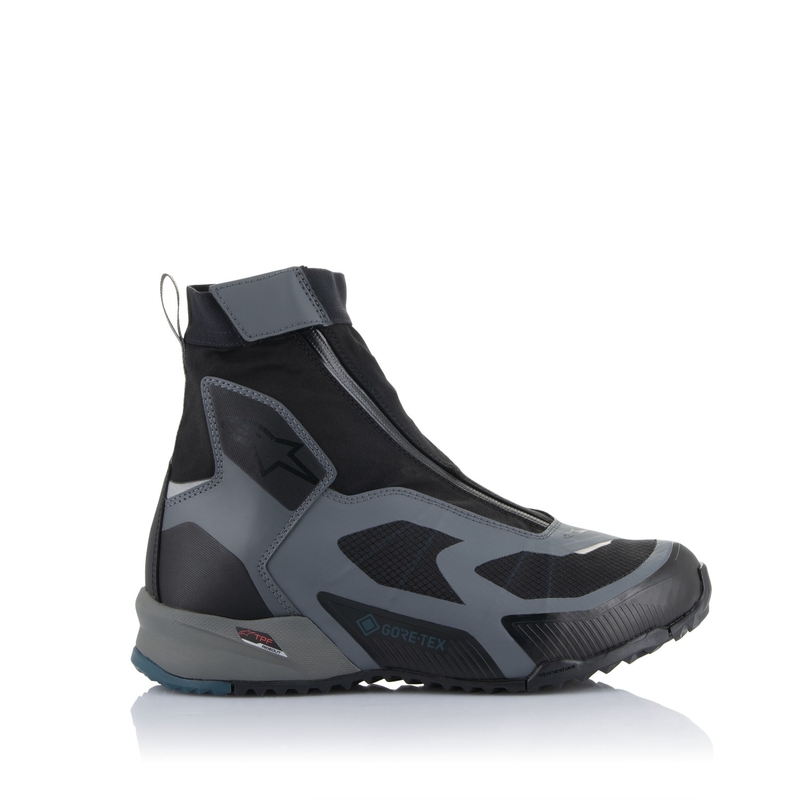Buty motocyklowe Alpinestars CR-8 Gore-Tex czarno-szaro-niebieskie