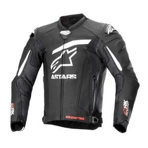 Skórzana kurtka motocyklowa Alpinestars GP Plus R 4 Rideknit w kolorze czarno-białym