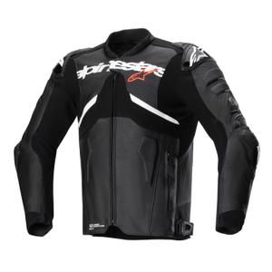Skórzana kurtka motocyklowa Alpinestars Atem 5 czarno-biała
