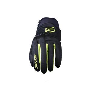Rękawiczki motocyklowe FIVE Globe EVO czarno-fluo żółte