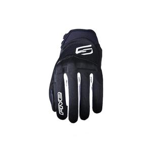 Rękawiczki motocyklowe FIVE Globe EVO czarno-białe