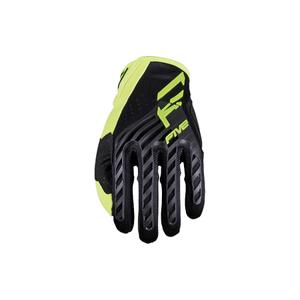 Rękawice motocrossowe FIVE MXF3 EVO czarno-fluo żółte