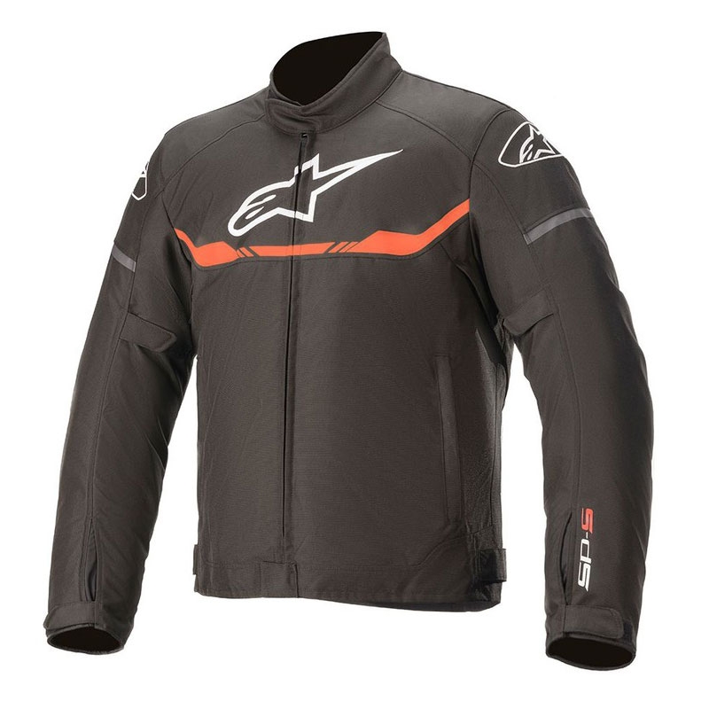 Alpinestars T-SPS Wodoodporna kurtka motocyklowa w kolorze czarno-fluoczerwonym