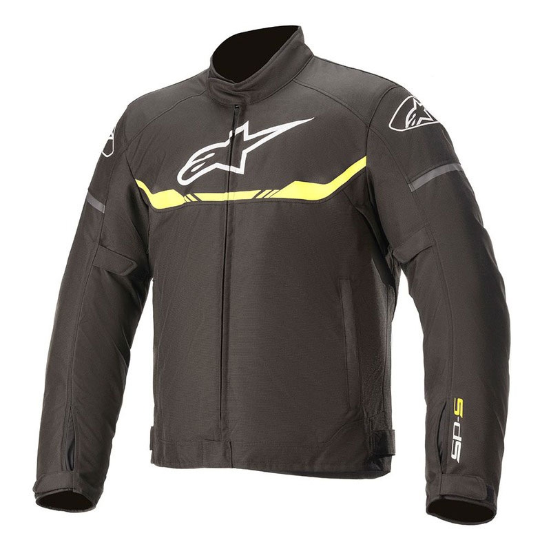 Alpinestars T-SPS Wodoodporna kurtka motocyklowa w kolorze czarno-fluo żółtym