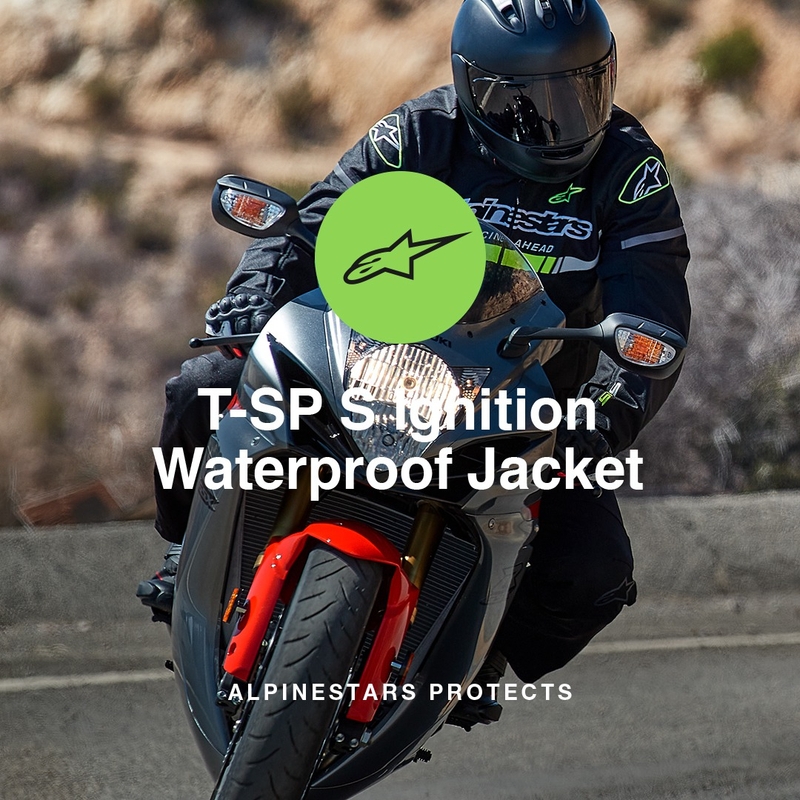 Alpinestars T-SP S Ignition Wodoodporna kurtka motocyklowa w kolorze czarno-biało-fluoczerwonym