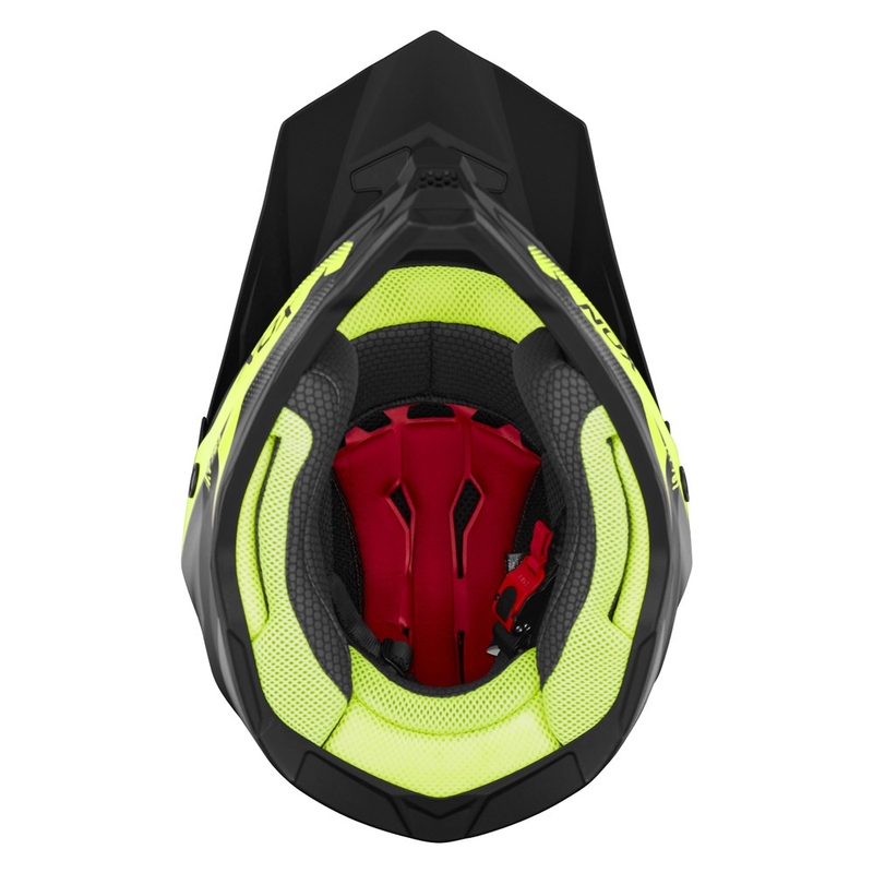 Dziecięcy kask motocrossowy NOX N761 MX fluo żółto-czarno-szary